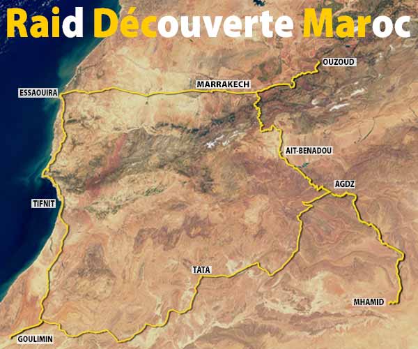 Raid Découverte Maroc - Itinéraire