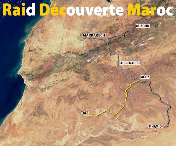 Raid Découverte Maroc - Tata - Itinéraire
